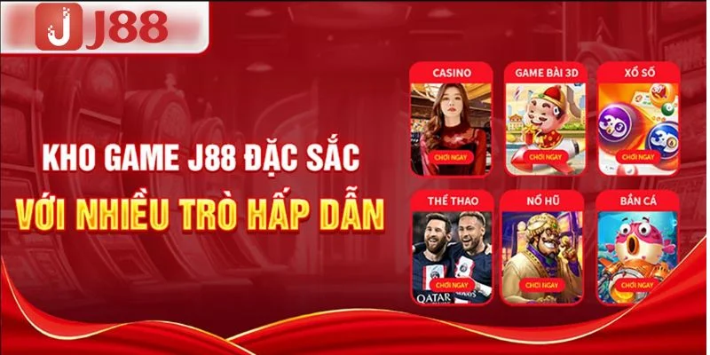 Cá cược game slot J88 mang đến cho tay chơi cơ hội ăn đậm. 